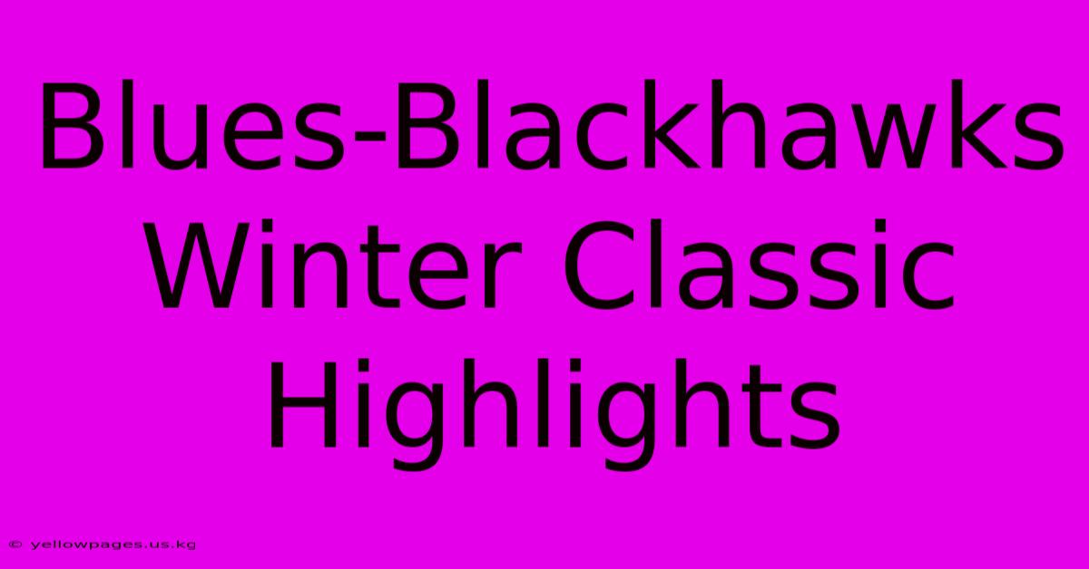 Blues-Blackhawks Winter Classic Highlights